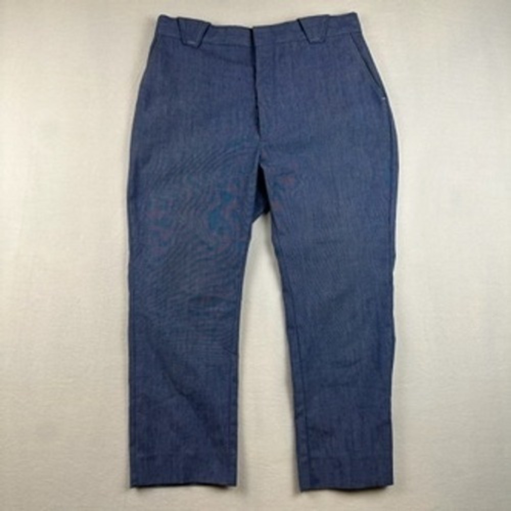 Vintage Wrangler Pants Mens 36x34 Blue Twill Western Work Trousers USA Made